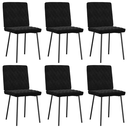 vidaXL Esszimmerstühle 6 Stk. Schwarz Samt