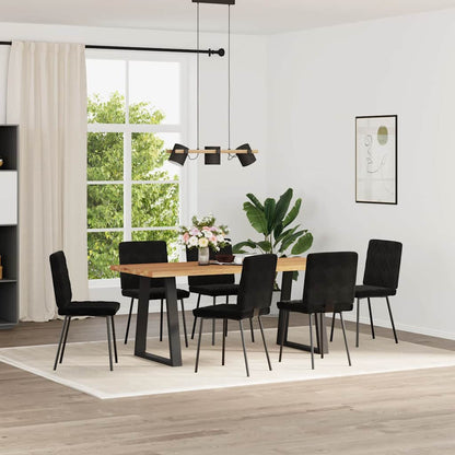 vidaXL Esszimmerstühle 6 Stk. Schwarz Samt