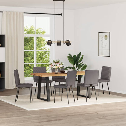 vidaXL Esszimmerstühle 6 Stk. Grau Kunstleder