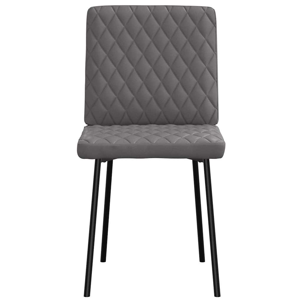 vidaXL Esszimmerstühle 6 Stk. Grau Kunstleder