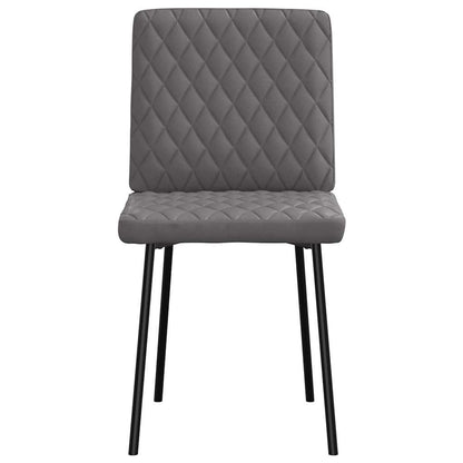 vidaXL Esszimmerstühle 6 Stk. Grau Kunstleder
