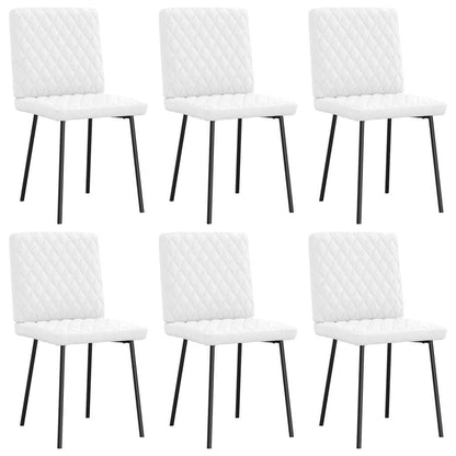 vidaXL Chaises de salle à manger 6 pcs Similicuir Blanc