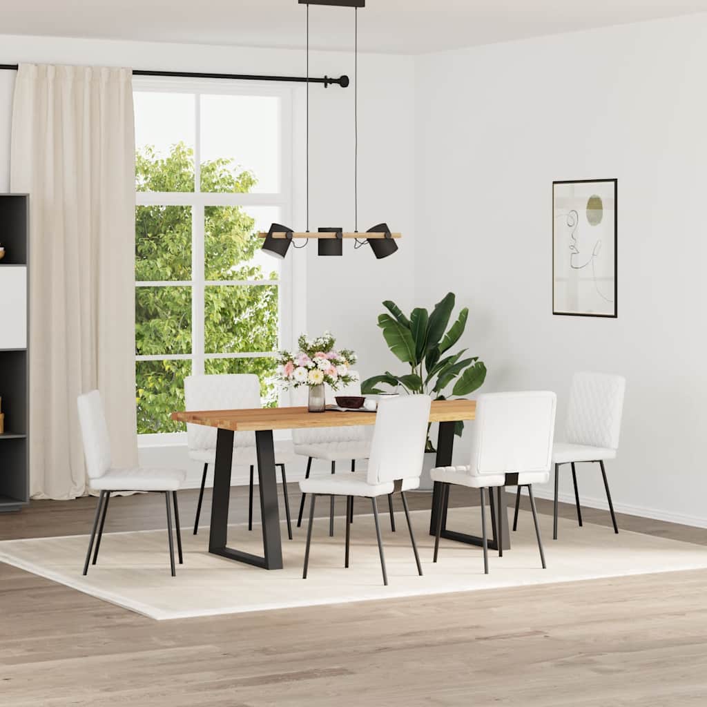 vidaXL Chaises de salle à manger 6 pcs Similicuir Blanc