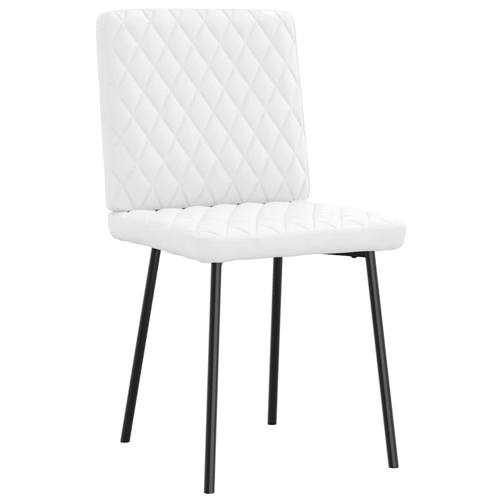 vidaXL Chaises de salle à manger 6 pcs Similicuir Blanc