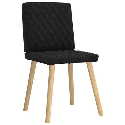 vidaXL Chaises de salle à manger 6 pcs Tissu noir