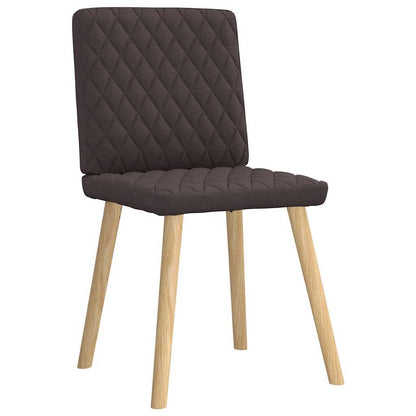 vidaXL Esszimmerstühle 6 Stk. Dunkelbraun Stoff