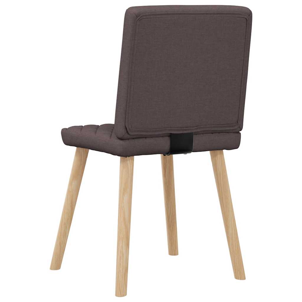 vidaXL Esszimmerstühle 6 Stk. Dunkelbraun Stoff