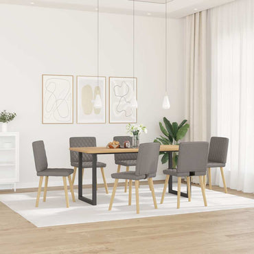 vidaXL Esszimmerstühle 6 Stk. Taupe Stoff