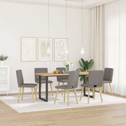vidaXL Esszimmerstühle 6 Stk. Taupe Stoff