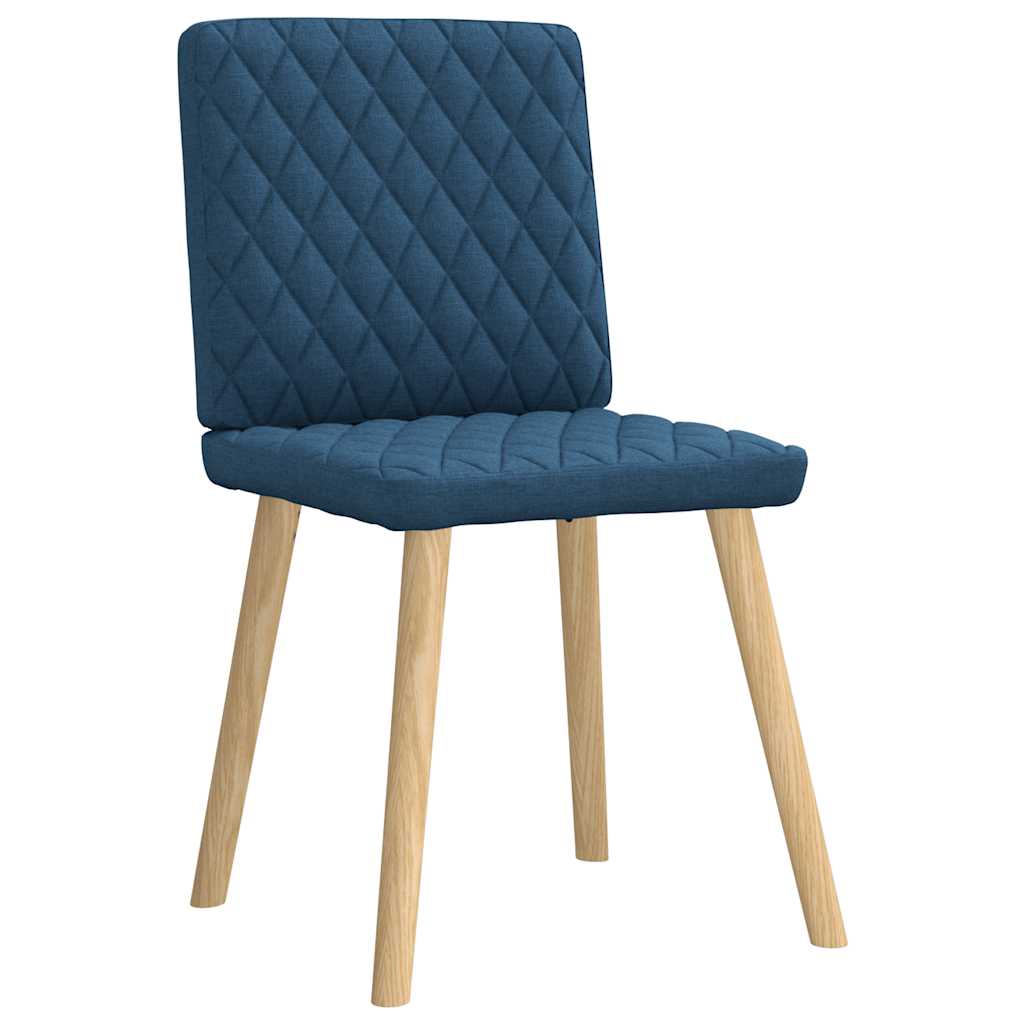 vidaXL Esszimmerstühle 6 Stk. Blau Stoff