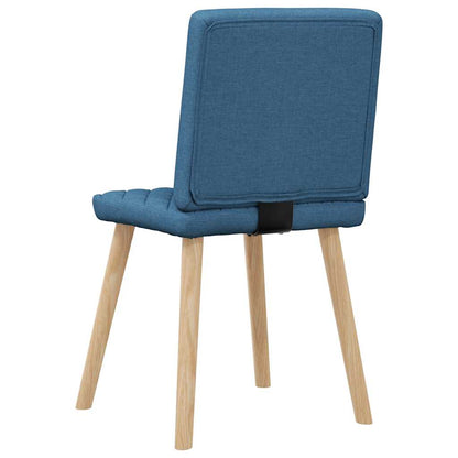 vidaXL Esszimmerstühle 6 Stk. Blau Stoff