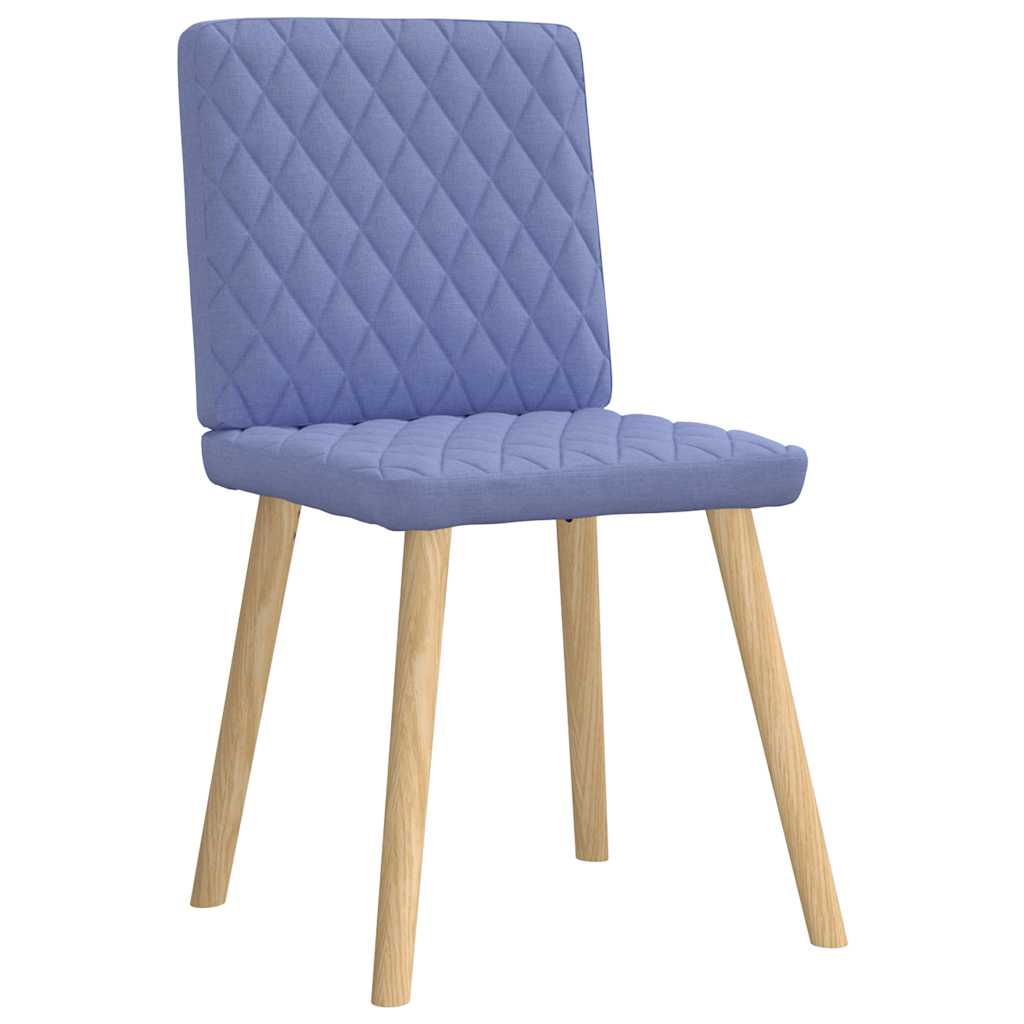 vidaXL Esszimmerstühle 6 Stk. Jeansblau Stoff