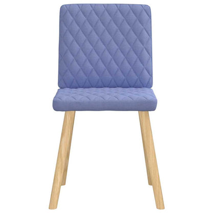 vidaXL Esszimmerstühle 6 Stk. Jeansblau Stoff