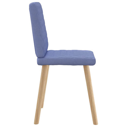 vidaXL Esszimmerstühle 6 Stk. Jeansblau Stoff