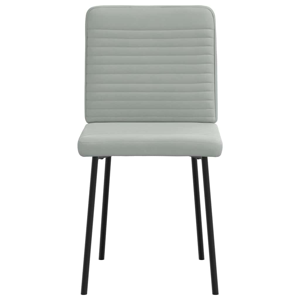 vidaXL Chaises de salle à manger 6 pcs Gris clair Velours