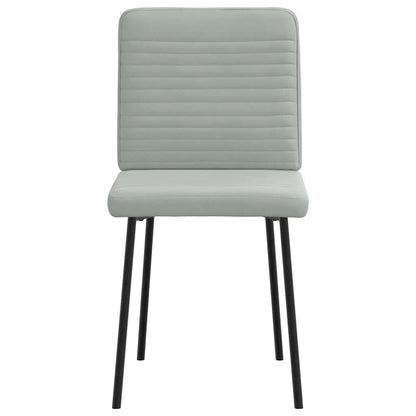 vidaXL Chaises de salle à manger 6 pcs Gris clair Velours