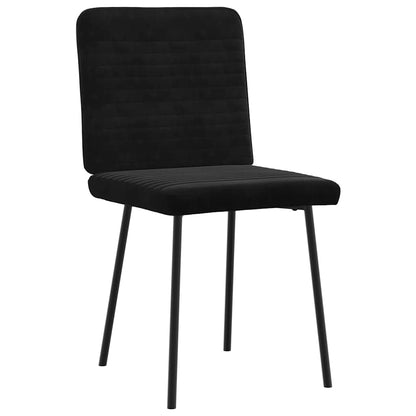 vidaXL Esszimmerstühle 6 Stk. Schwarz Samt