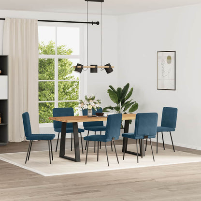 vidaXL Esszimmerstühle 6 Stk. Blau Samt