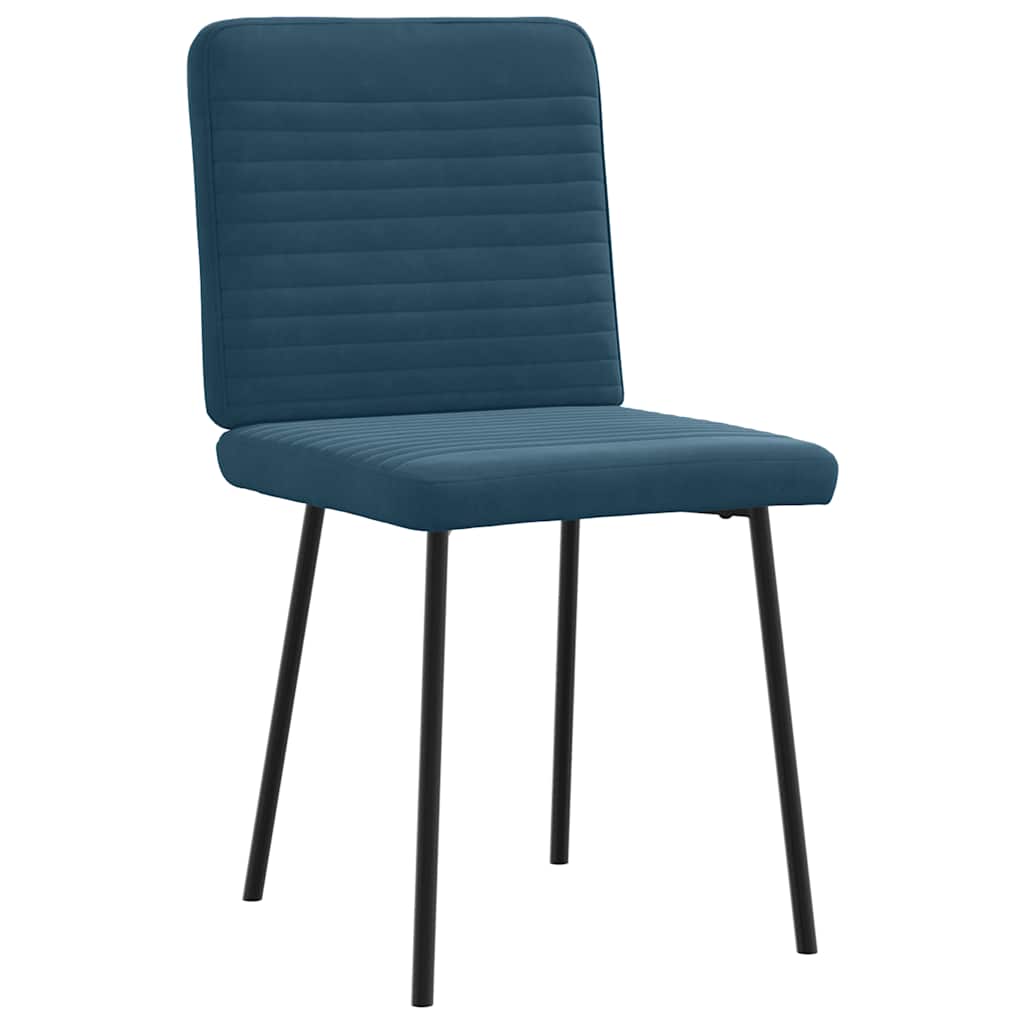 vidaXL Esszimmerstühle 6 Stk. Blau Samt