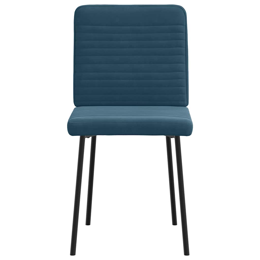 vidaXL Esszimmerstühle 6 Stk. Blau Samt
