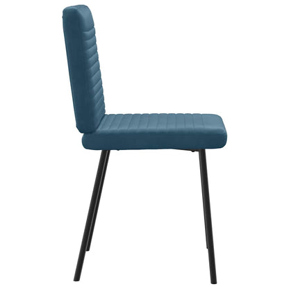 vidaXL Esszimmerstühle 6 Stk. Blau Samt