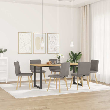 vidaXL Esszimmerstühle 6 Stk. Taupe Stoff