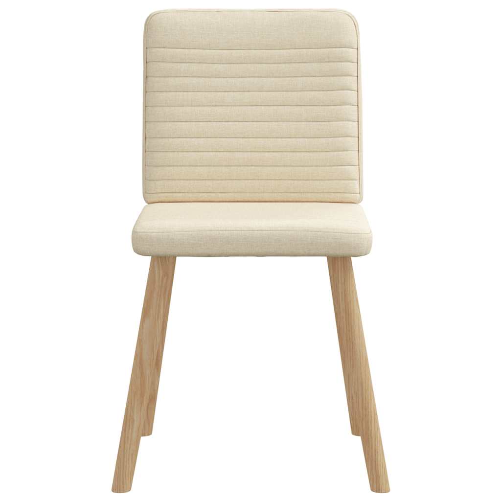 vidaXL Esszimmerstühle 6 Stk. Creme Stoff