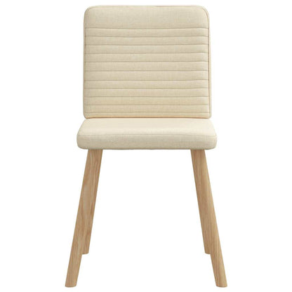 vidaXL Esszimmerstühle 6 Stk. Creme Stoff