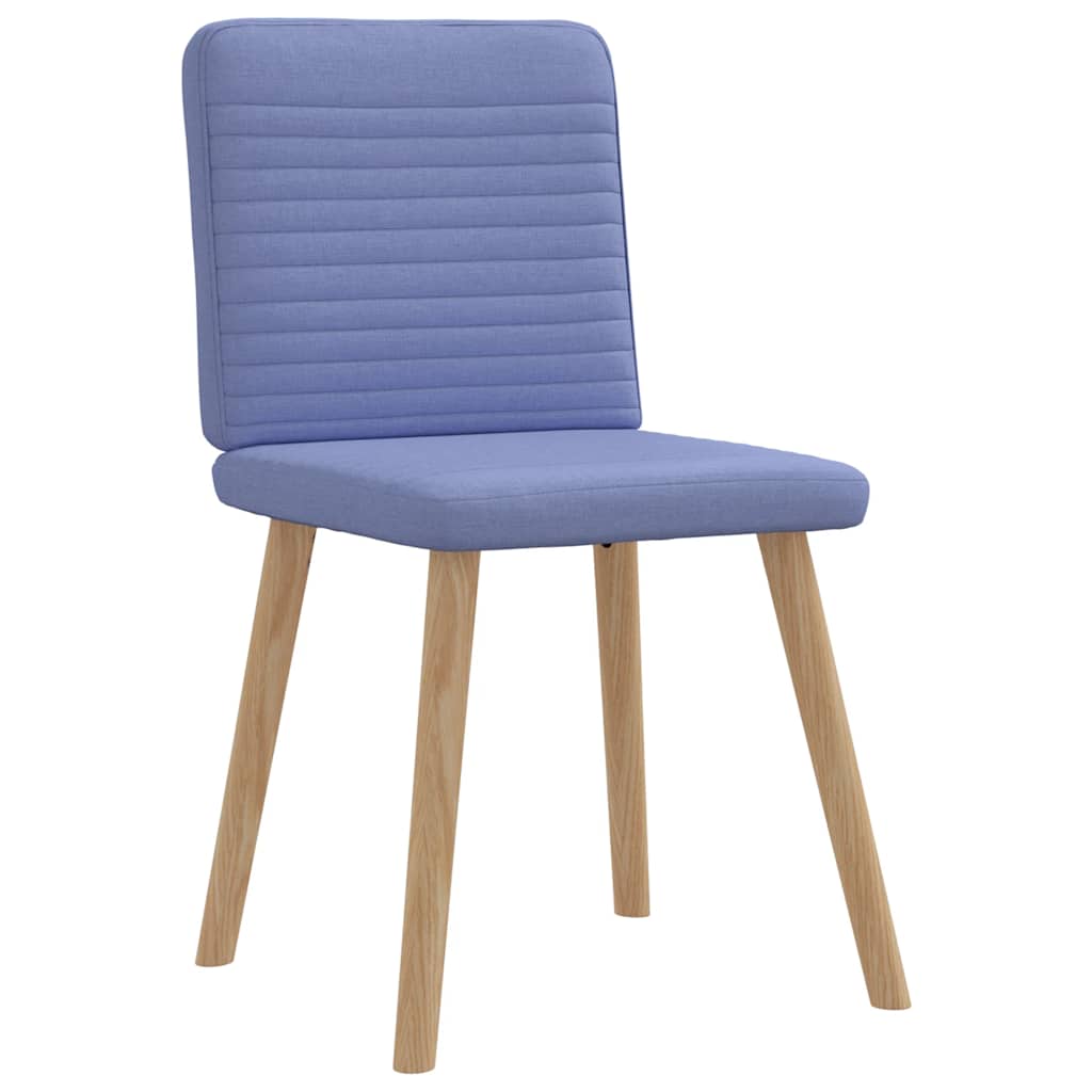 vidaXL Esszimmerstühle 6 Stk. Jeansblau Stoff