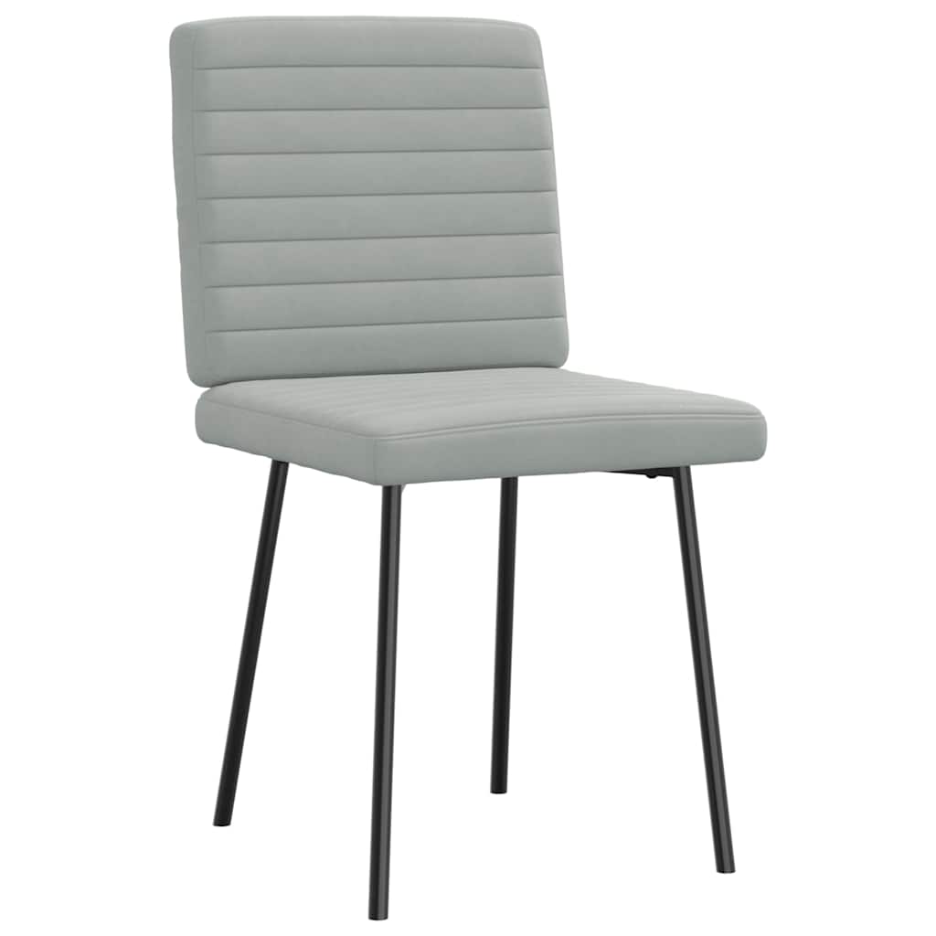 vidaXL Chaises de salle à manger 6 pcs Gris clair Velours