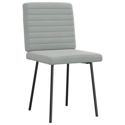 vidaXL Chaises de salle à manger 6 pcs Gris clair Velours