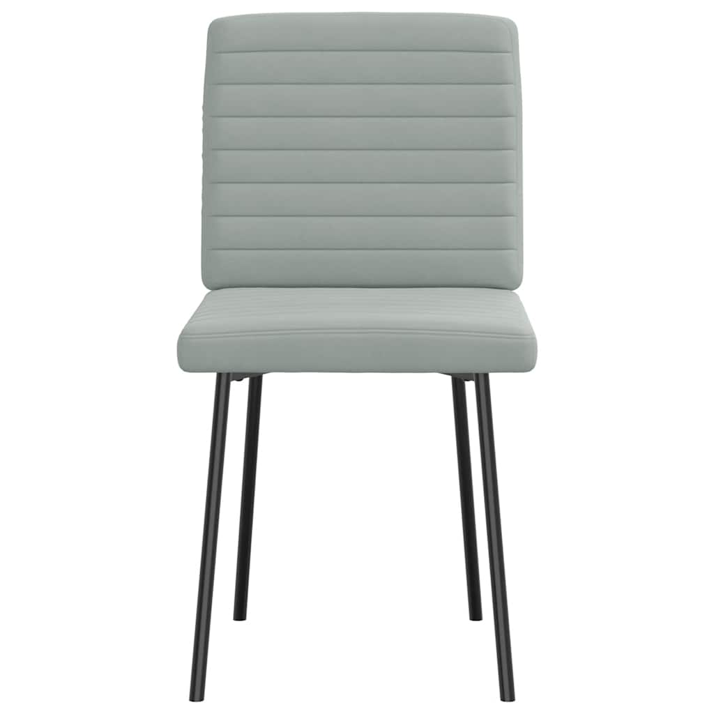 vidaXL Chaises de salle à manger 6 pcs Gris clair Velours