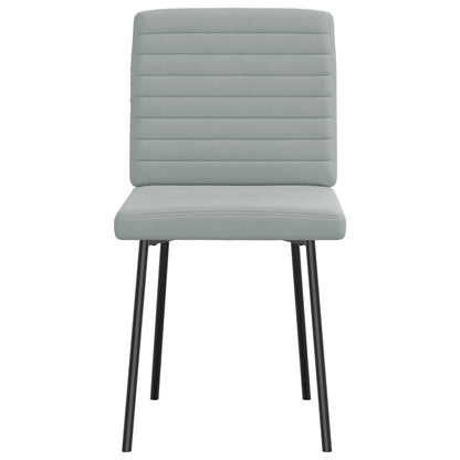 vidaXL Chaises de salle à manger 6 pcs Gris clair Velours
