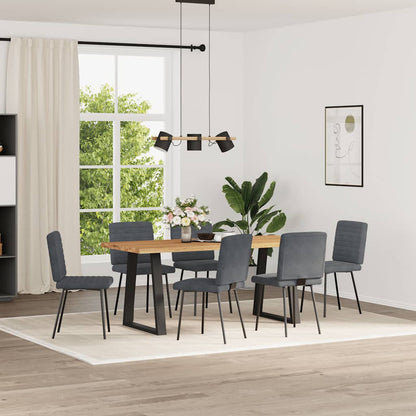 vidaXL Chaises de salle à manger 6 pcs Velours gris foncé