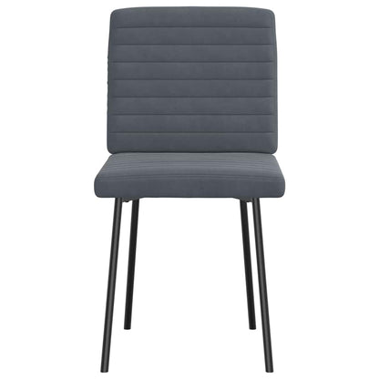 vidaXL Chaises de salle à manger 6 pcs Velours gris foncé
