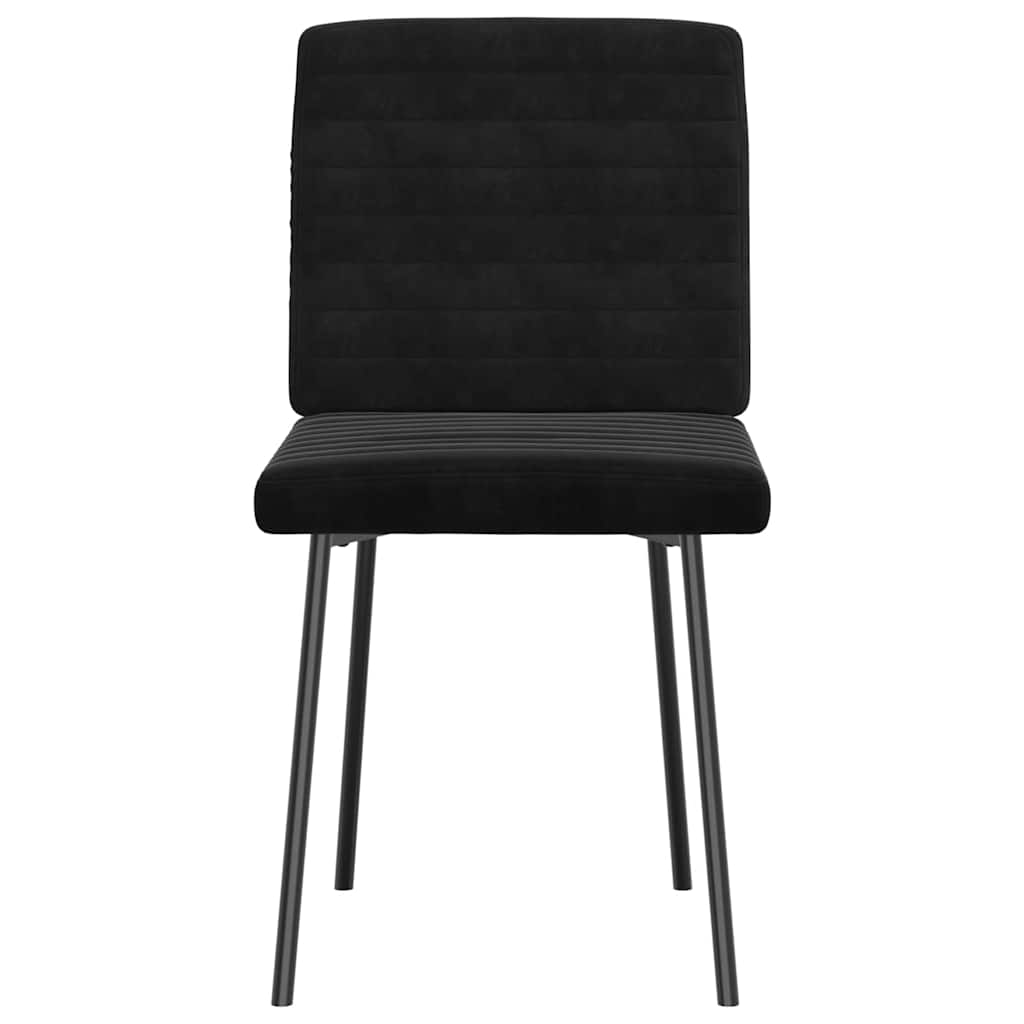 vidaXL Chaises de salle à manger 6 pcs Velours noir