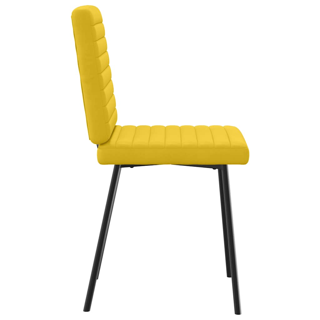 Esszimmerstühle 6 Stk. Gelb Samt