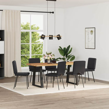 vidaXL Esszimmerstühle 6 Stk. Schwarz Kunstleder