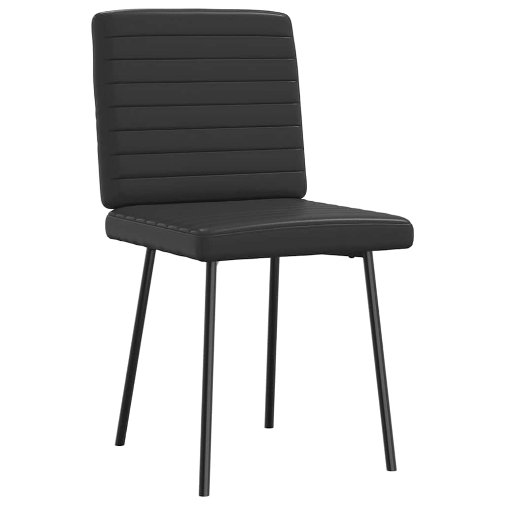 vidaXL Esszimmerstühle 6 Stk. Schwarz Kunstleder
