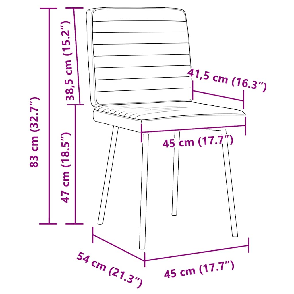 vidaXL Esszimmerstühle 6 Stk. Schwarz Kunstleder
