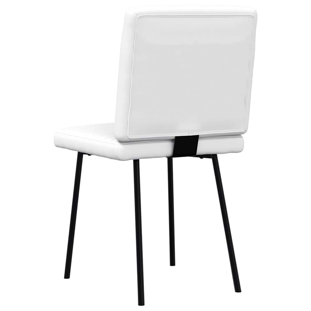 vidaXL Esszimmerstühle 6 Stk. Weiß Kunstleder
