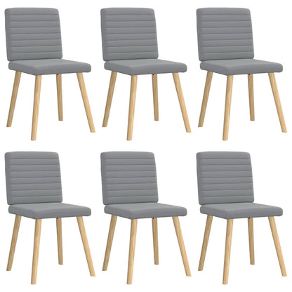 vidaXL Chaises de salle à manger 6 pcs Gris clair Tissu