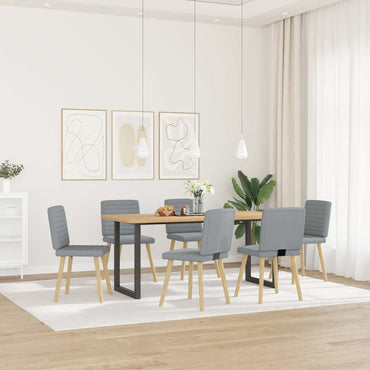 vidaXL Chaises de salle à manger 6 pcs Gris clair Tissu