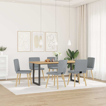 vidaXL Chaises de salle à manger 6 pcs Gris clair Tissu