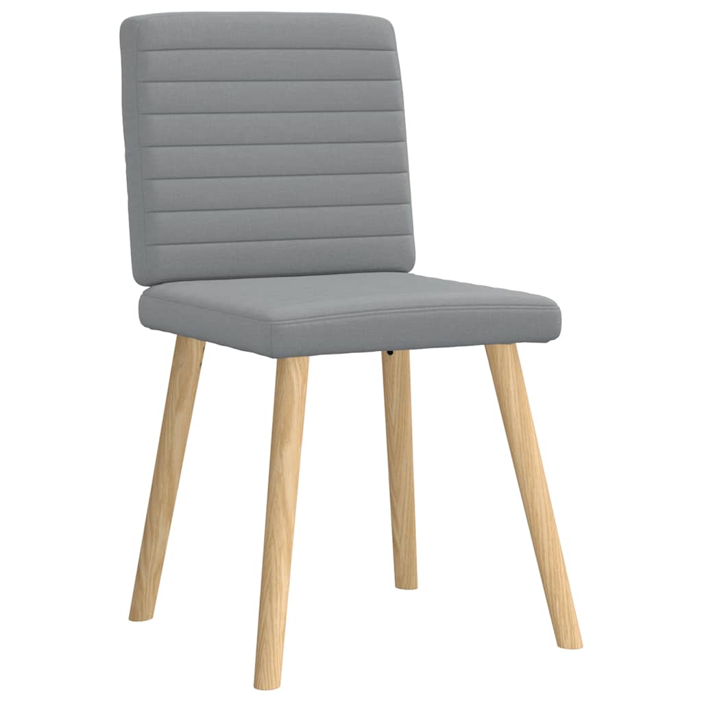 vidaXL Chaises de salle à manger 6 pcs Gris clair Tissu