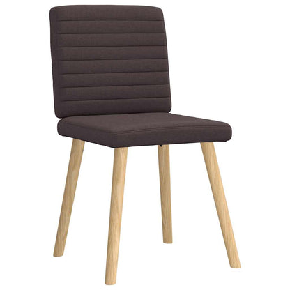 vidaXL Esszimmerstühle 6 Stk. Dunkelbraun Stoff