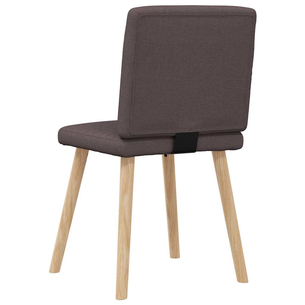 vidaXL Esszimmerstühle 6 Stk. Dunkelbraun Stoff