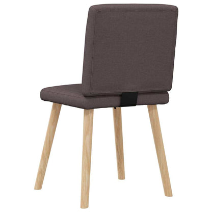 vidaXL Esszimmerstühle 6 Stk. Dunkelbraun Stoff