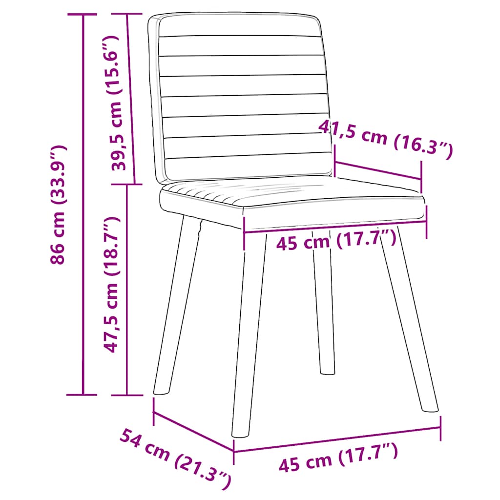 vidaXL Esszimmerstühle 6 Stk. Dunkelbraun Stoff