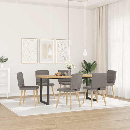 vidaXL Esszimmerstühle 6 Stk. Taupe Stoff